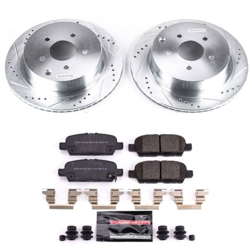 PowerStop k8021 | Power Stop 18-19 Infiniti Q50 Rear Z23 Evolution Sport Brake Kit; 2018-2022