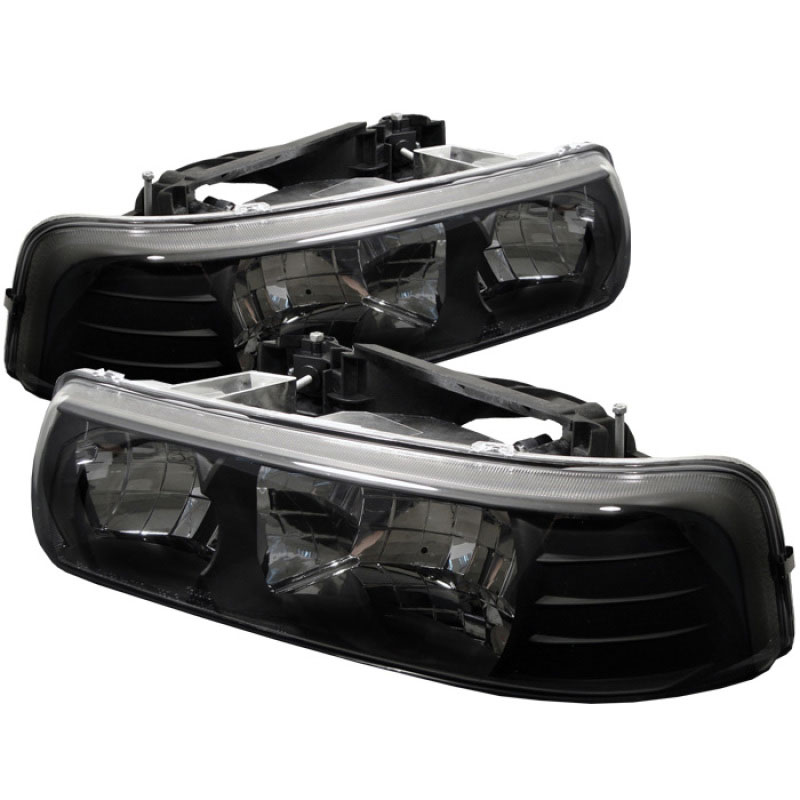 SPYDER 5012470 | Spyder Silverado Crystal Headlights - Black - (HD-YD-CSIL99-BK); 1999-2003