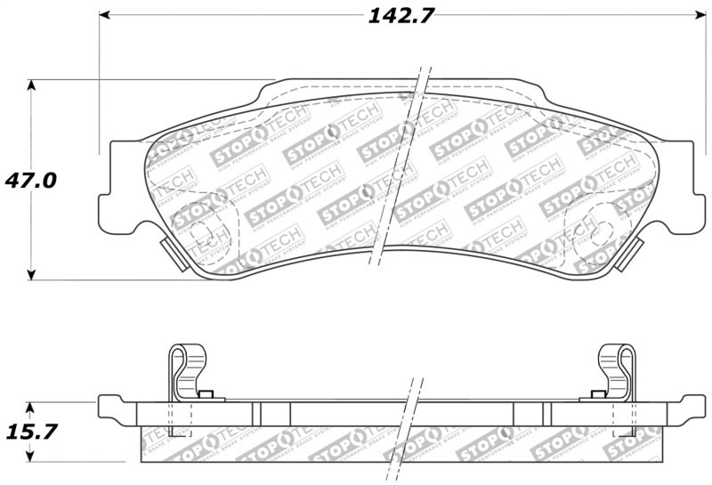 Stoptech 309.07290 | StopTech Sport Brake Pads Chevrolet Blazer, Rear; 1997-2005