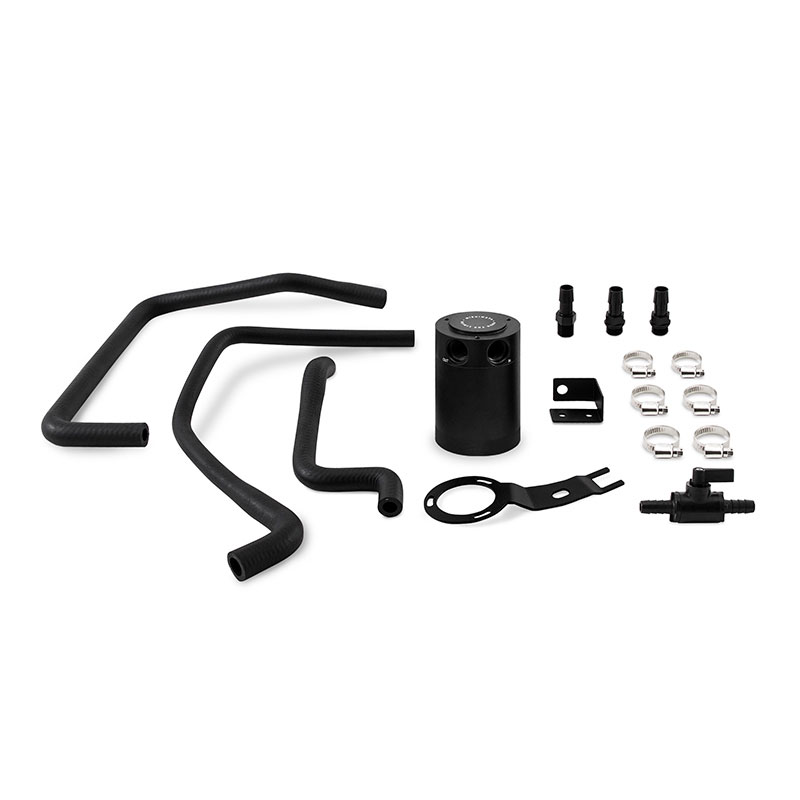 Mishimoto mmbcc-mia-16pbe | 2016+ Mazda Miata Baffled Oil Catch Can Kit - Black; 2016-2020