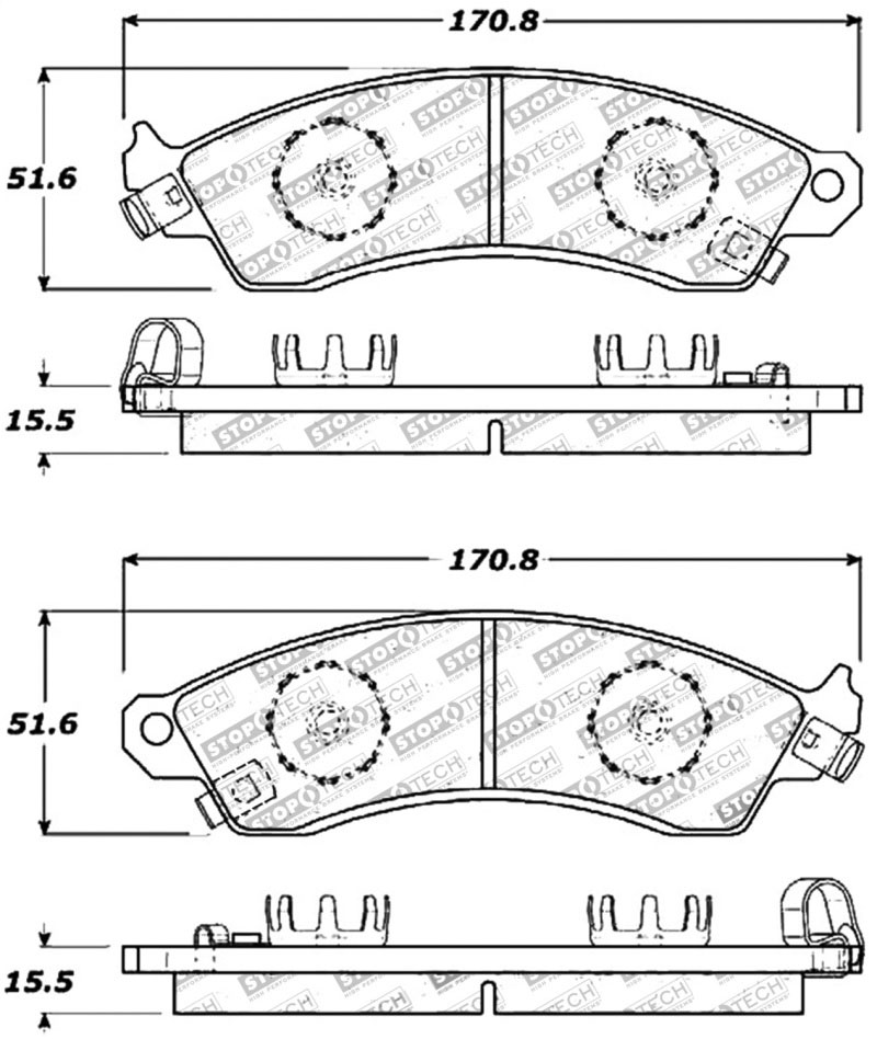 Stoptech 309.04120 | StopTech Sport Brake Pads Pontiac Firebird, Front; 1989-1989