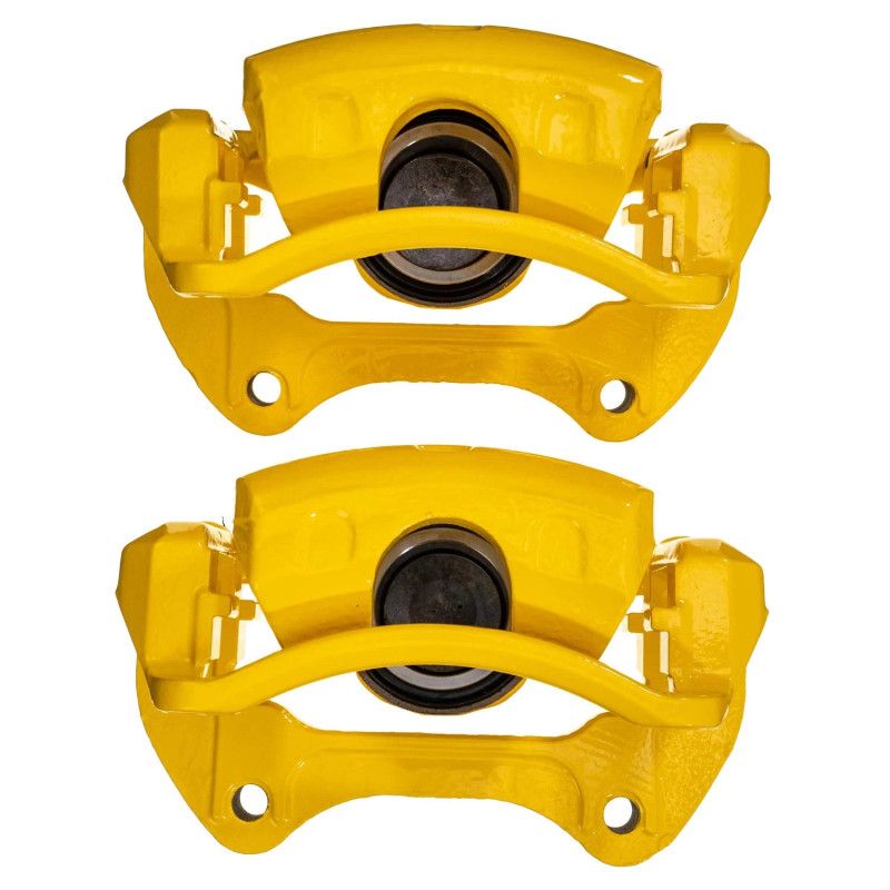 PowerStop s5274ylw | Power Stop 2011 Saab 9-5 Front Yellow Caliper w/Bracket (Pair); 2011-2011