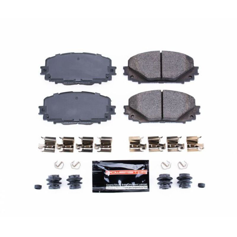 PowerStop z23-1628 | Power Stop 12-18 Toyota Yaris Front Z23 Evolution Sport Brake Pads w/Hardware; 2012-2018