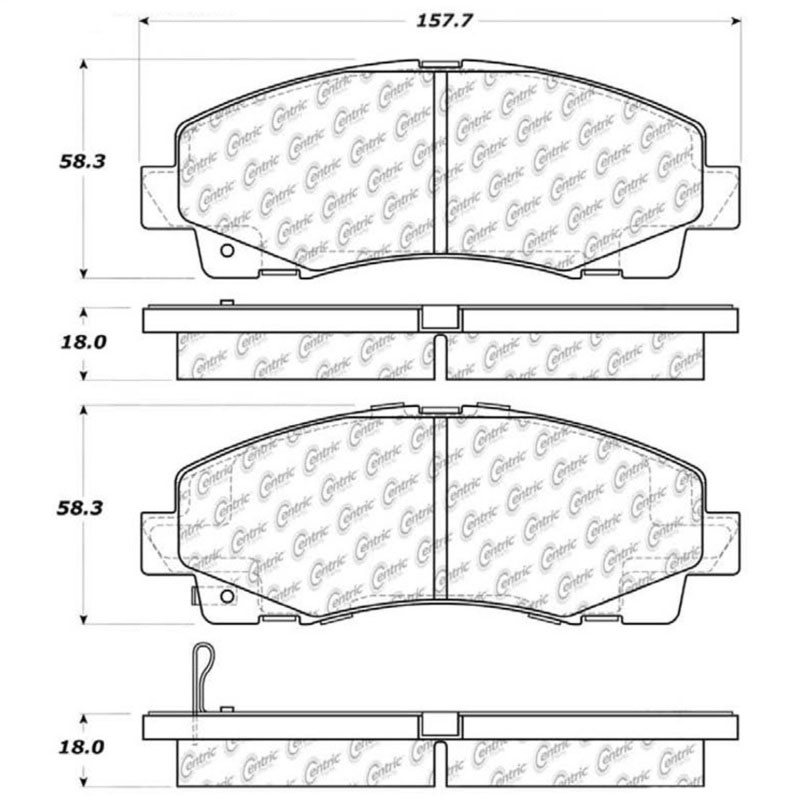 Stoptech 308.11020 | StopTech Street Brake Pads Honda Ridgeline, Front; 2006-2011