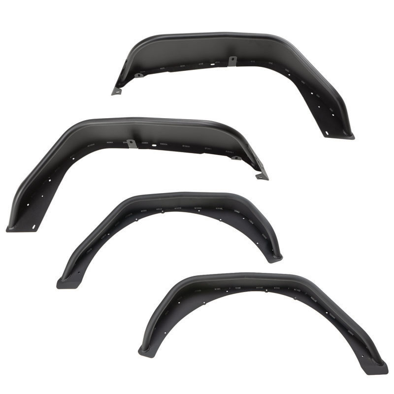 Rugged Ridge 11615.73 | HD Steel Tube Fenders Full Set Black 18-19 JL; 2018-2024