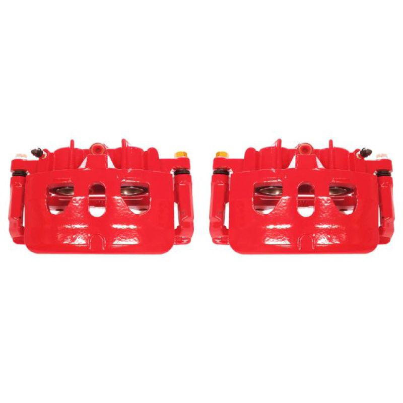 PowerStop s5468 | Power Stop 13-17 Ford Explorer Front Red Calipers w/Brackets - Pair; 2013-2017