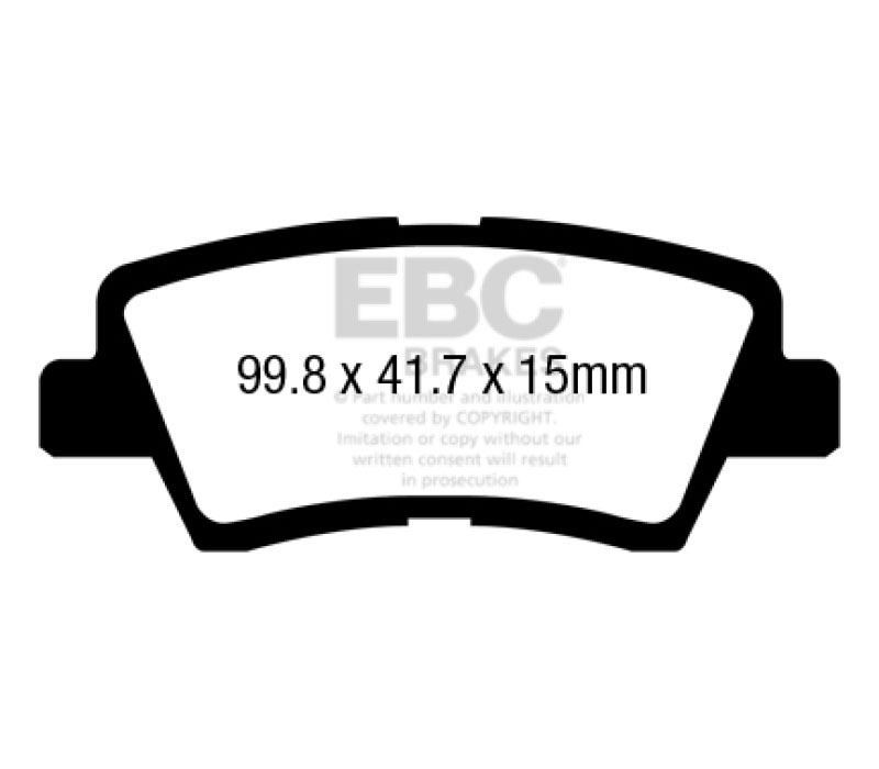 EBC ud1445 | 12+ Hyundai Azera 3.3 Ultimax2 Rear Brake Pads; 2012-2023