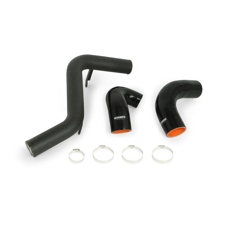 Mishimoto mmicp-fost-13hwbk | 2013+ Ford Focus ST Hot Side Intercooler Pipe Kit - Wrinkle Black; 2013-2020