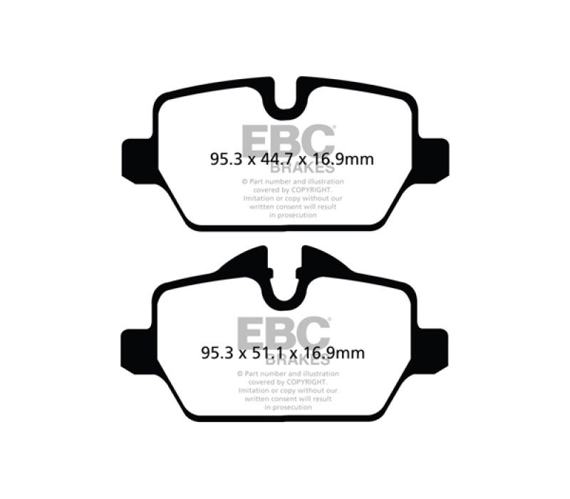 EBC ud1554 | 10+ Mini Countryman 1.6 Cooper Ultimax2 Rear Brake Pads; 2010-2023