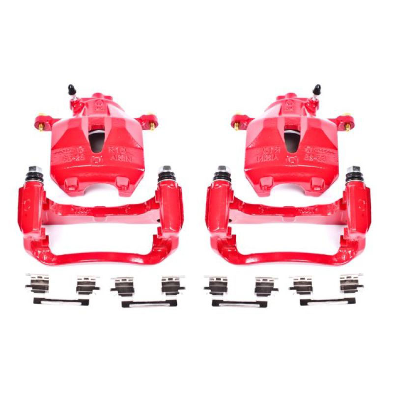 PowerStop s2714 | Power Stop 05-07 Toyota Avalon Front Red Calipers w/Brackets - Pair; 2005-2007