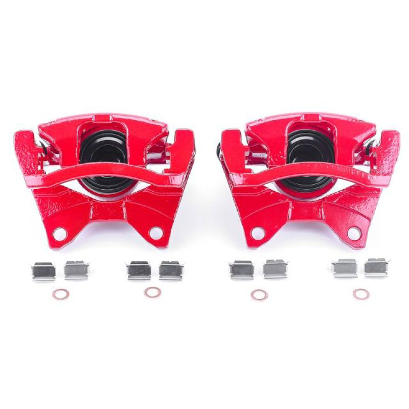 PowerStop s5046 | Power Stop 07-11 Dodge Nitro Rear Red Calipers w/Brackets - Pair; 2007-2011