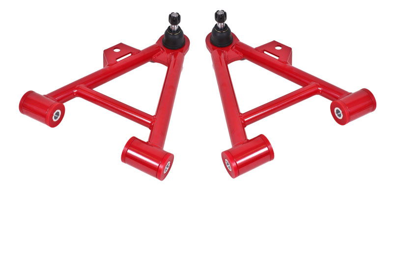 BMR Suspension aa035r | BMR 79-93 Fox Mustang Lower Non-Adj. A-Arms (Coilover Only) w/ STD. Ball Joint (Poly) - Red; 1979-1993