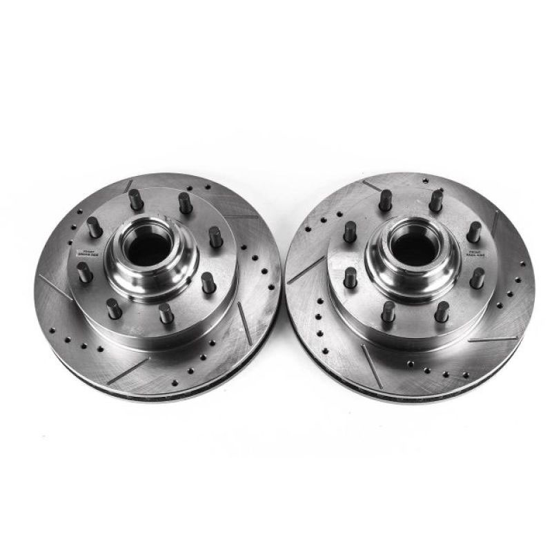 PowerStop ar8627xpr | Power Stop 94-99 Chevrolet C1500 Suburban Front Evolution Drilled & Slotted Rotors - Pair; 1994-1999