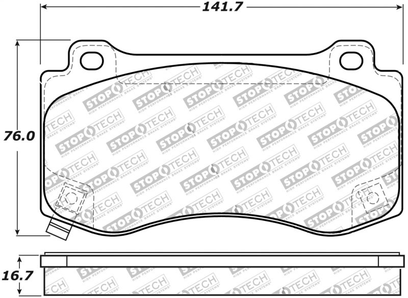 Stoptech 309.11490 | StopTech Sport Brake Pads Chrysler 300, Front; 2005-2010