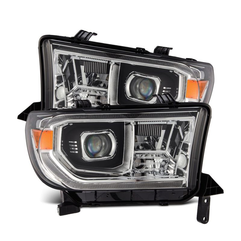 AlphaRex 880824 | 07-13 Toyota Tundra / 08-17 Sequoia LUXX LED Proj HL Chrome w/Actv Light / Seq. Sig + DRL; 2007-2013