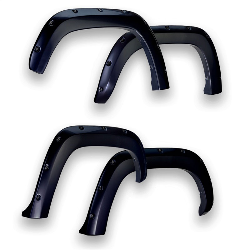 EGR 795084-202 | 16+ Toyota Tacoma w/Mudflap Bolt-On Look Color Match Fender Flares - Set - Black; 2016-2020