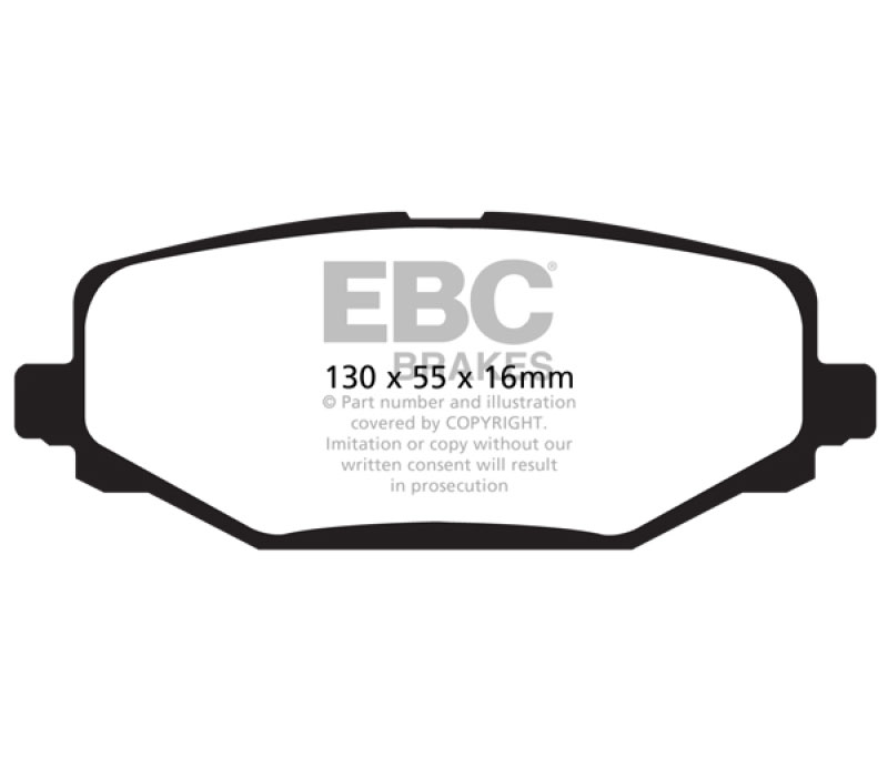 EBC dp41889r | 12+ Chrysler Town & Country 3.6 Yellowstuff Rear Brake Pads; 2012-2023