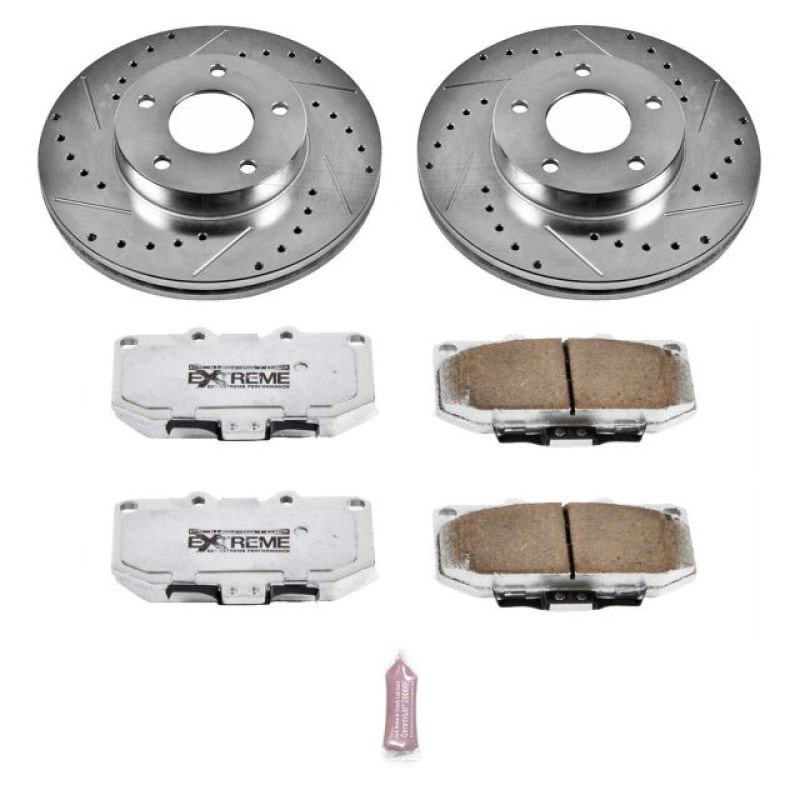 PowerStop k2973-26 | Power Stop 89-90 Nissan 300ZX Front Z26 Street Warrior Brake Kit; 1989-1990