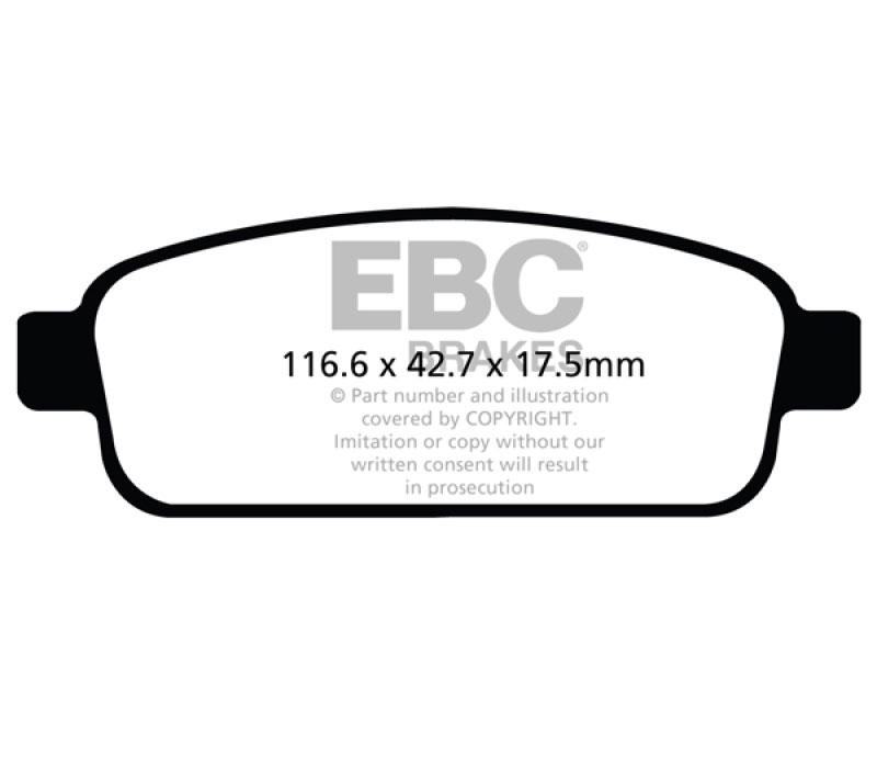 EBC dp22066 | 13+ Buick Encore 1.4 Turbo Greenstuff Rear Brake Pads; 2013-2023