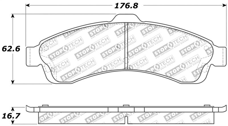 Stoptech 309.08820 | StopTech Sport Brake Pads Oldsmobile Bravada, Front; 2002-2004