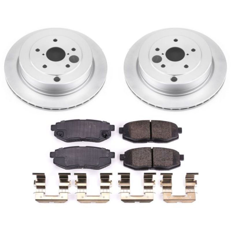 PowerStop crk4645 | Power Stop 06-07 Subaru B9 Tribeca Rear Z17 Evolution Geomet Coated Brake Kit; 2006-2007