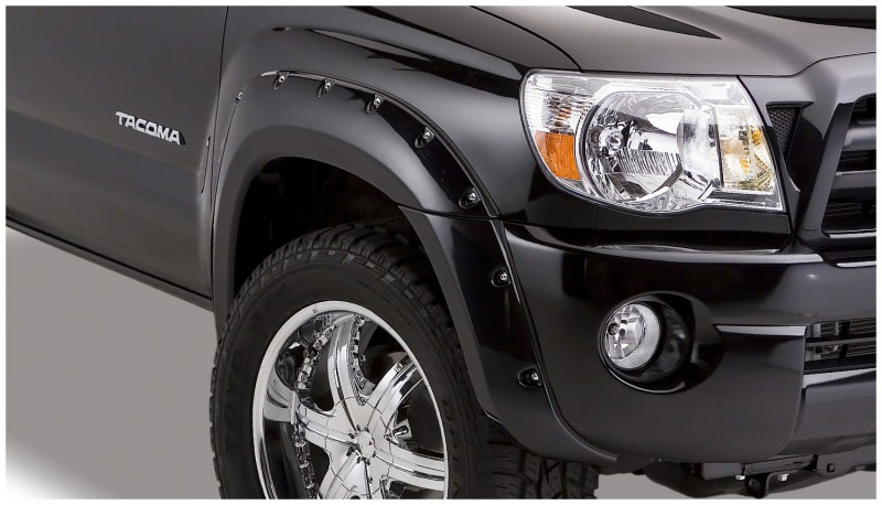 Bushwacker 31925-02 | 05-11 Toyota Tacoma Fleetside Pocket Style Flares 4pc 60.3in Bed - Black; 2005-2011