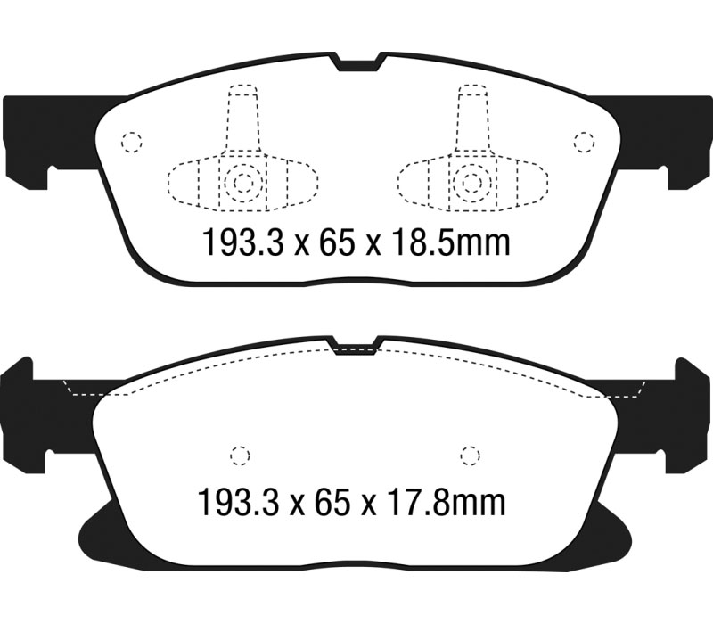 EBC dp33046c | 15+ Ford Edge 2.0 Turbo FWD Redstuff Front Brake Pads; 2015-2023