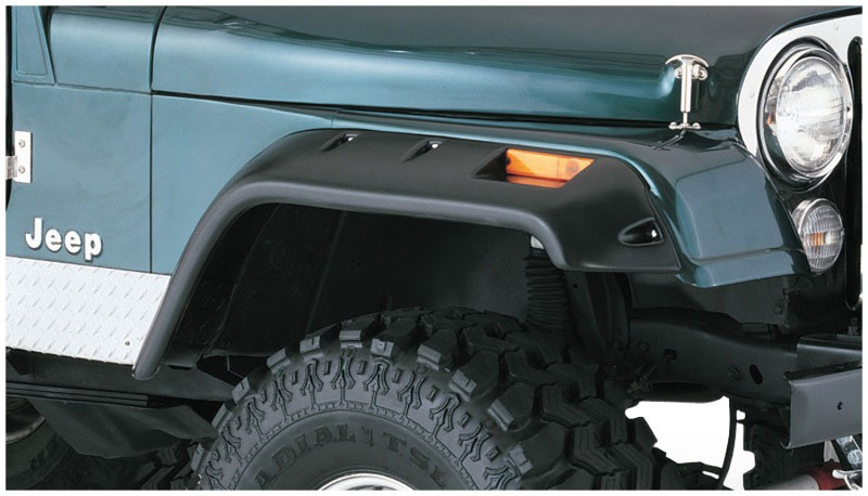 Bushwacker 10059-07 | 59-83 Jeep CJ5 Cutout Style Flares 2pc - Black; 1959-1983