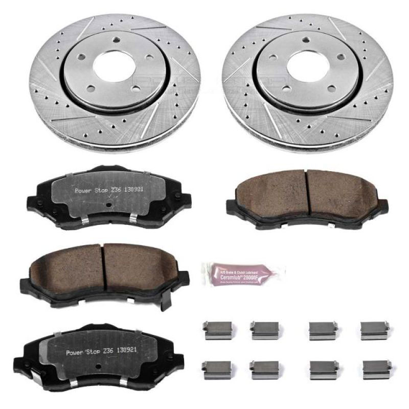 PowerStop k3118-36 | Power Stop 08-16 Chrysler Town & Country Front Z36 Truck & Tow Brake Kit; 2008-2016