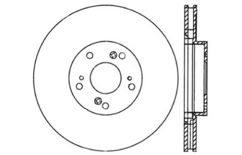 Stoptech 128.40057L | StopTech Acura RSX Sport Cryo Cross Drilled Rotor, Front Left; 2002-2006