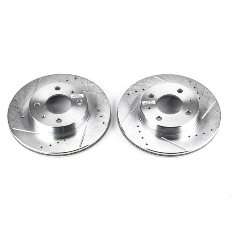 PowerStop jbr754xpr | Power Stop 95-98 Nissan 200SX Front Evolution Drilled & Slotted Rotors - Pair; 1995-1998