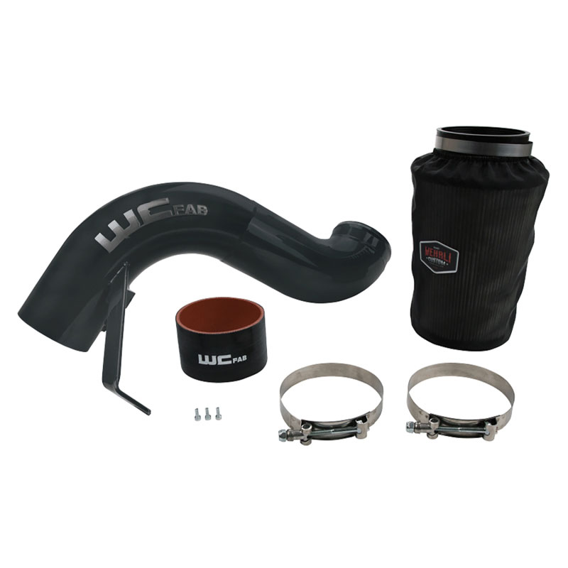 Wehrli wcf100863-gb | 07.5-18 Dodge 6.7L Cummins 4in Intake Kit - Gloss Black; 2007-2018