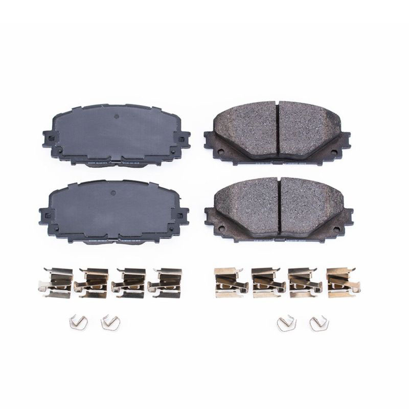 PowerStop 171628 | Power Stop 12-18 Toyota Yaris Front Z17 Evolution Ceramic Brake Pads w/Hardware; 2012-2018