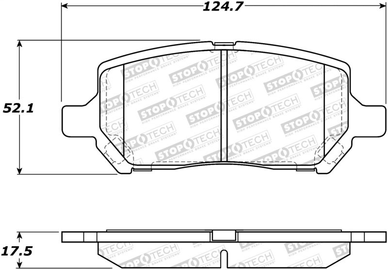 Stoptech 308.09560 | StopTech Street Brake Pads Saturn Ion 3, Front; 2004-2007