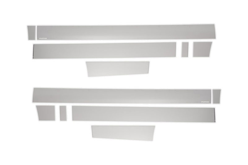 Putco 9751443 | 15-20 Ford F-150 Super Cab 8ft Long Box (4.25in Tall - 12pcs) Stainless Steel Rocker Panels; 2015-2020