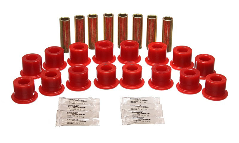 Energy Suspension 3.3189r | 94-06 Hummer H1 Red Front & Rear End Control Arm Bushing Set; 1994-2006