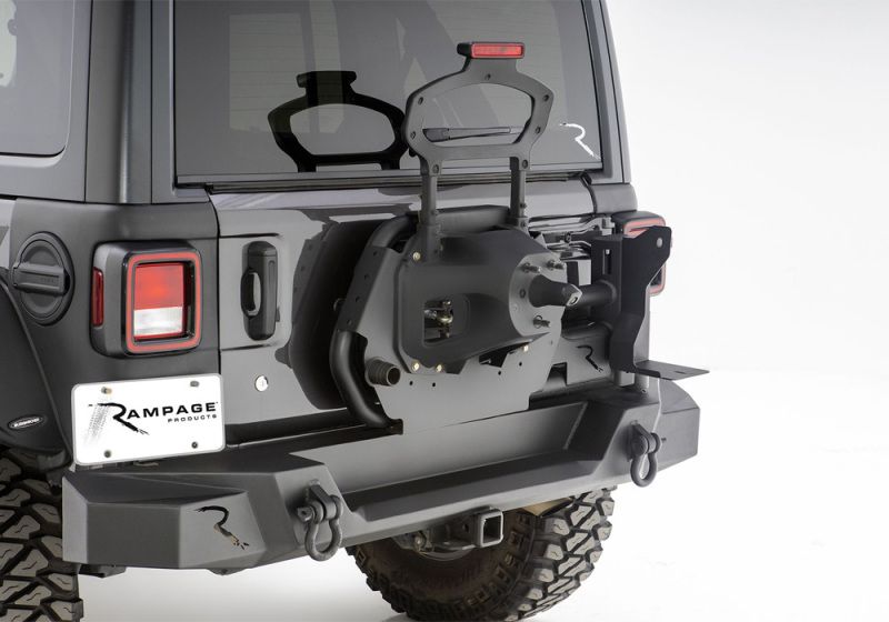 Rampage 9950917 | 2018+ Jeep Wrangler JL TrailGuard Tire Carrier; 2018-2024