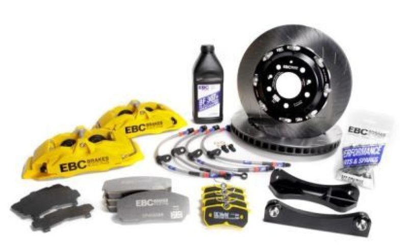 EBC bbk040yel1 | Racing 04-09 Honda S2000 AP2 Yellow Apollo-4 Calipers 330mm Rotors Front Big Brake Kit; 2004-2009