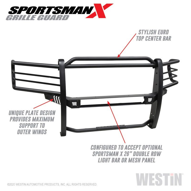 Westin 40-34025 | 19-20 Ram 2500/3500 Sportsman X Grille Guard - Textured Black; 2019-2020