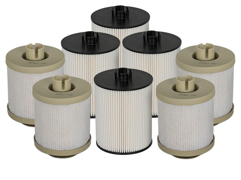 aFe 44-FF013-MB | Pro GUARD D2 Fuel Filter 08-10 Ford Diesel Trucks V8 6.4L (td) (4 Pack); 2008-2010