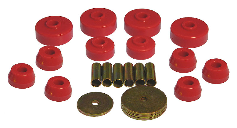 Prothane 18-101 | 79-88 Toyota Truck 4wd Body Mount Kit - Red; 1979-1988