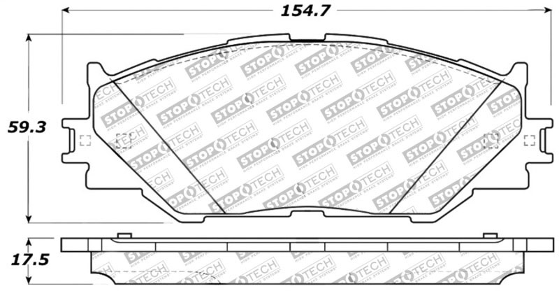 Stoptech 309.11780 | StopTech Sport Brake Pads Lexus IS250, Front; 2006-2015