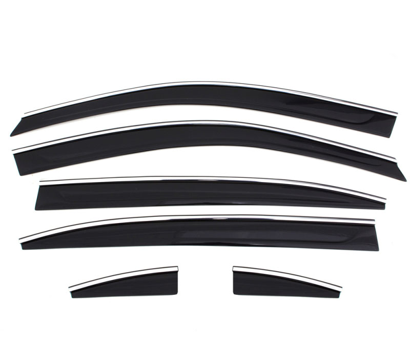 AVS 794014 | 2018 Nissan Rogue Ventvisor Low Profile Window Deflectors 4pc - Chrome; 2018-2022