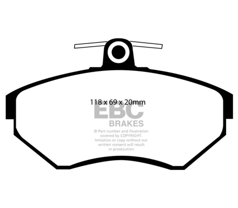 EBC ud780 | 96-98 Volkswagen Passat 1.9 TD Ultimax2 Front Brake Pads; 1996-1998