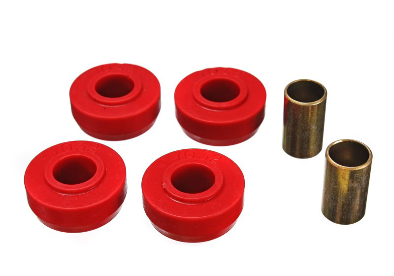 Energy Suspension 3.7105r | 62-67 Chevy Nova Red Front Strut Rod Bushing Set; 1962-1967