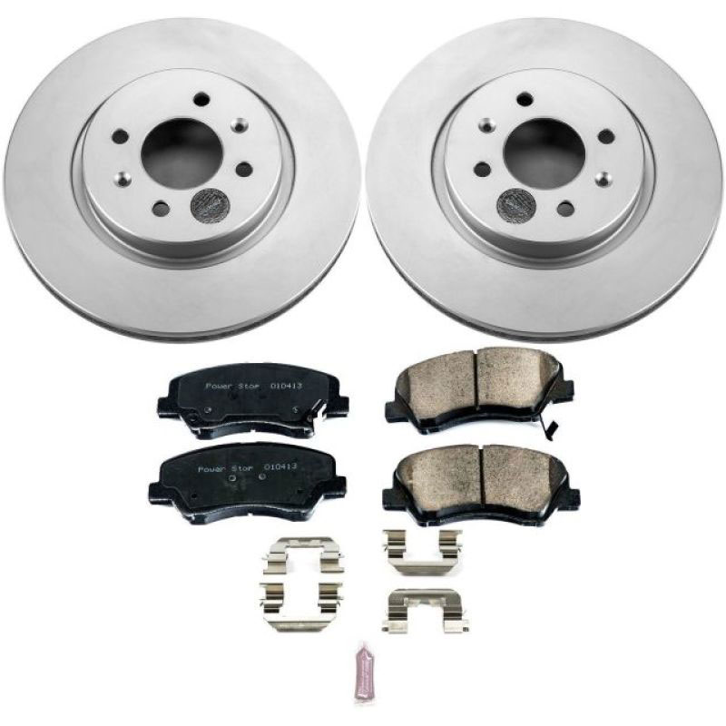 PowerStop crk6499 | Power Stop 12-18 Kia Rio Front Z17 Evolution Geomet Coated Brake Kit; 2012-2018