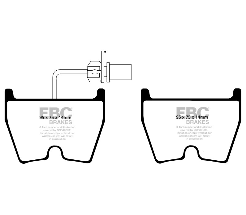 EBC dp31513/3c | 17-18 Audi Audi RS3 Redstuff Front Brake Pads; 2017-2018