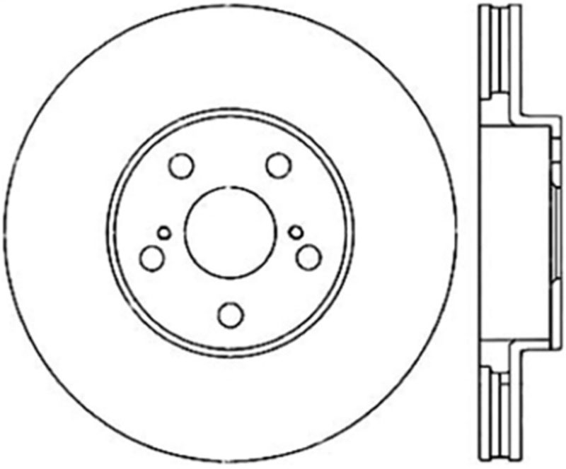 Stoptech 120.44114CRY | StopTech Pontiac Vibe Premium Cryostop Rotor, Front; 2003-2008