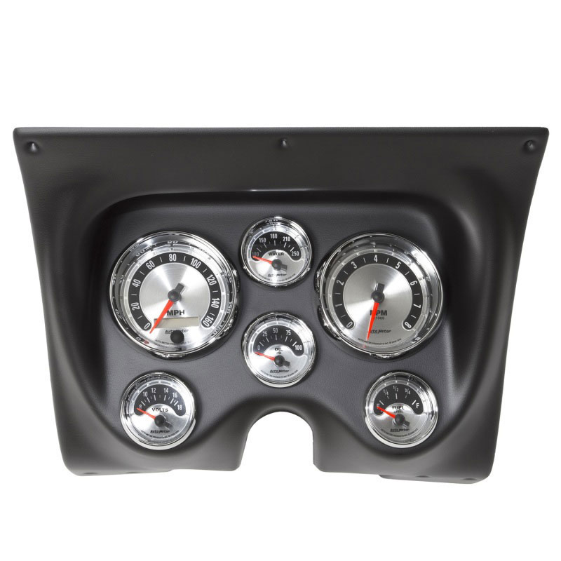 AutoMeter 7020 | Autometer American Muscle Gauge Kit 6 Pc Camaro/Firebird 67-68 Tach/Mph/Fuel/Oilp/Wtmp/Volt; 1967-1968