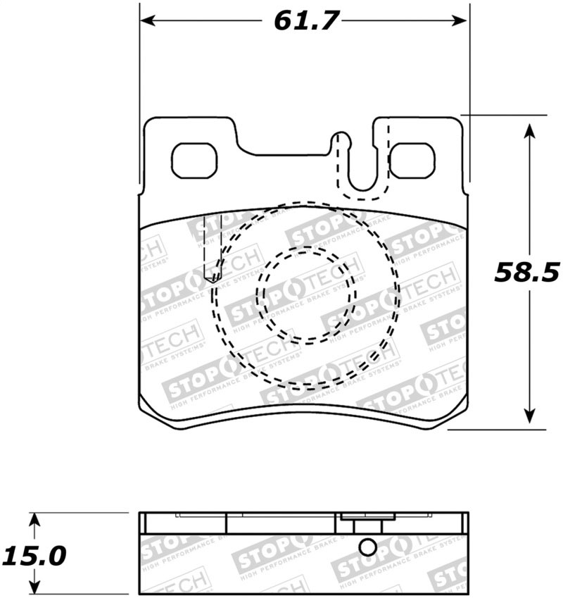 Stoptech 308.04950 | StopTech Street Brake Pads Mercedes-Benz SL320, Rear; 1994-1995